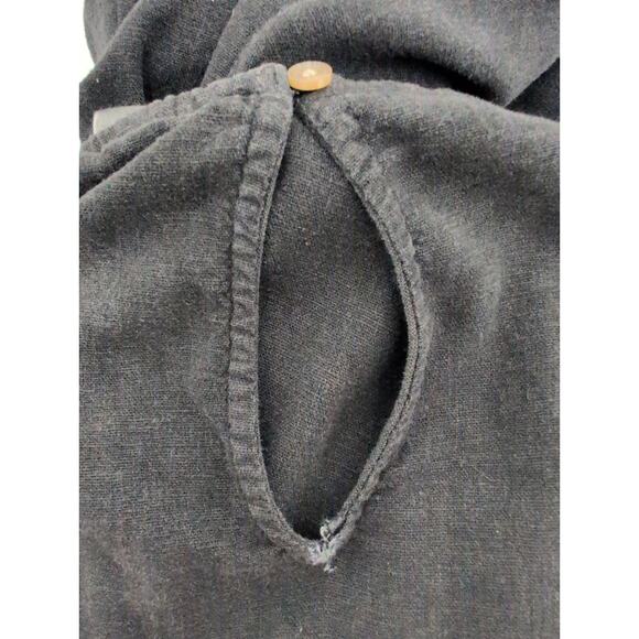 Linen Blend Wide Leg Jumpsuit Women Medium Open Back Minimalist Scandi Casual - Picture 6 of 7